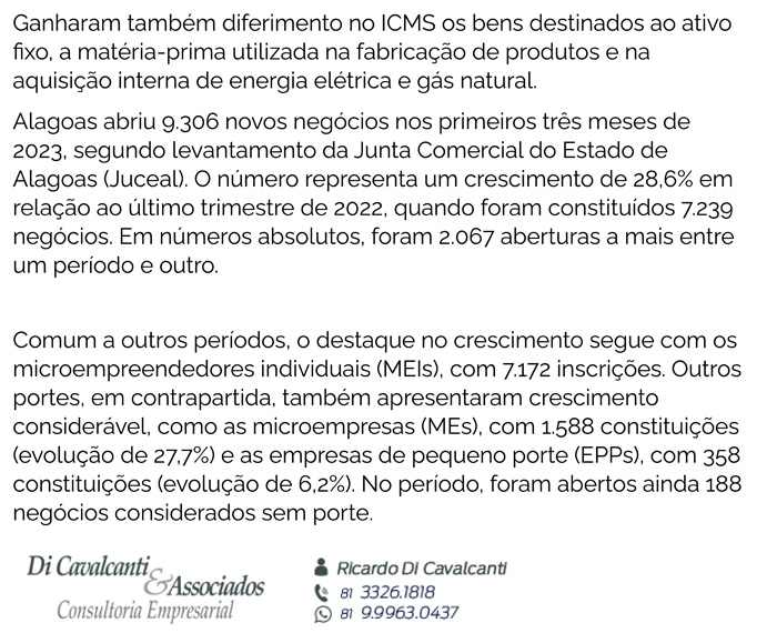 Alagoas – incentivos fiscais